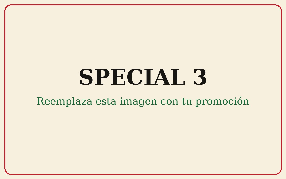 Especial o promoción 3